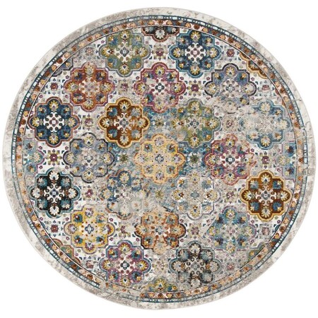 Safavieh Aria Round Rugs Beige & Multi Color - 6 ft.-5 in. x 6 ft.-5 in. ARA161E-6R